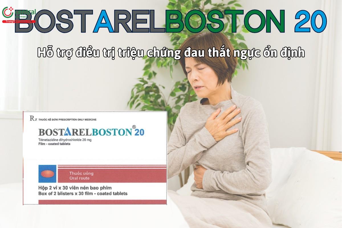 Thuốc Bostarelboston 20 hỗ trợ cải thiện triệu chứng đau thắt ngực ổn định