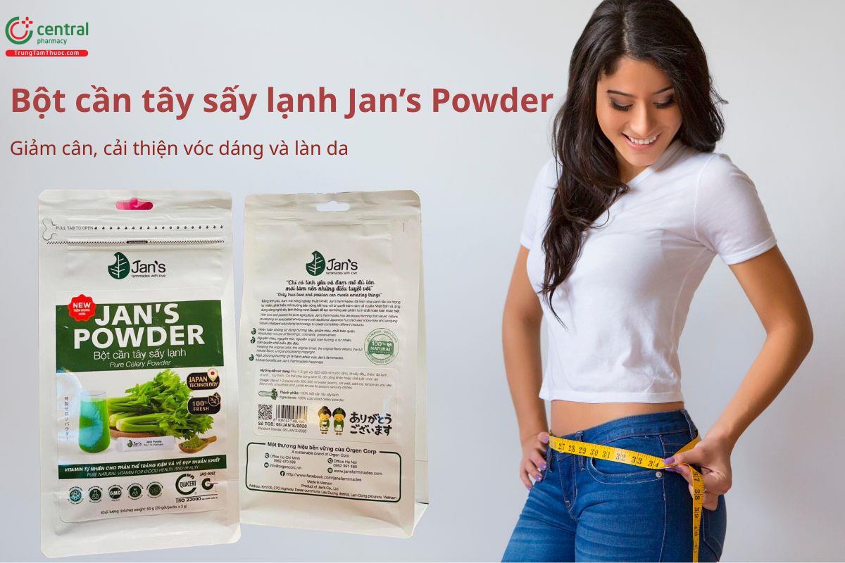 Bột cần tây sấy lạnh Jan’s Powder giúp thải độc tố, thanh lọc cơ thể