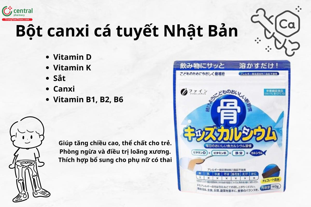 Bột canxi cá tuyết Nhật Bản