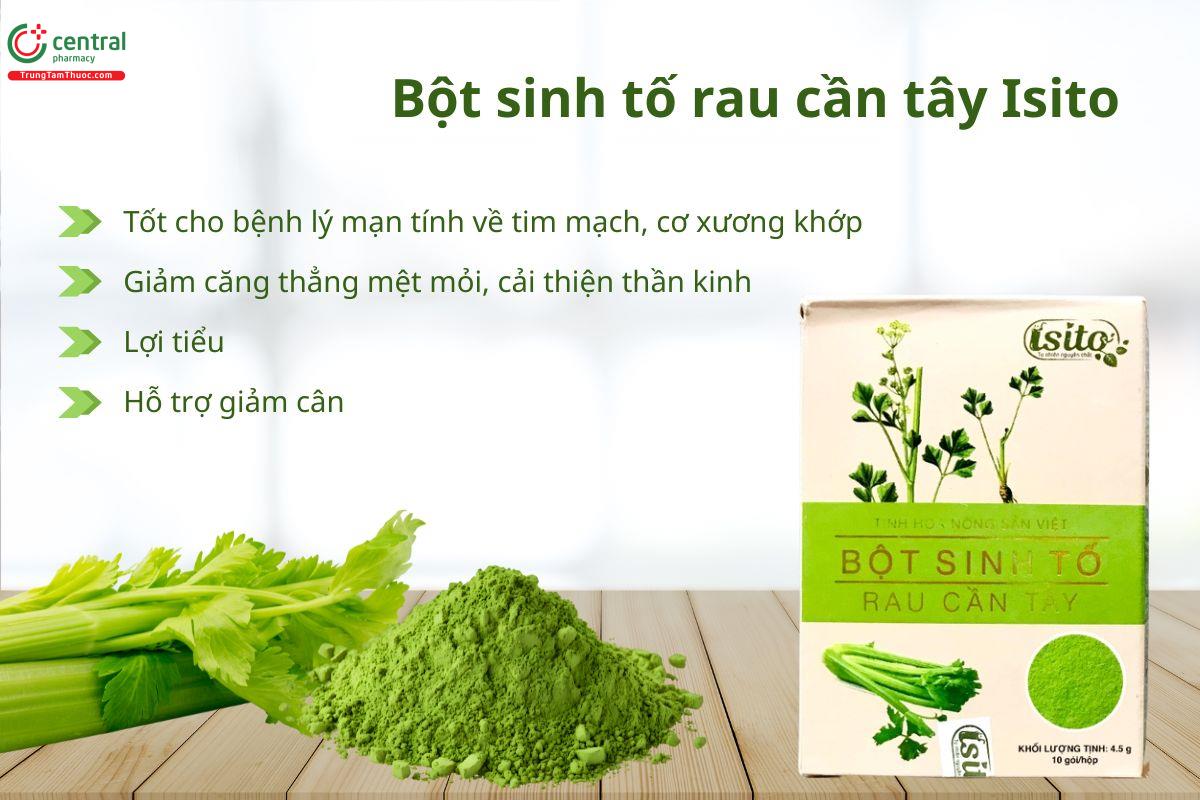 Bột sinh tố rau cần tây Isito hỗ trợ bổ sung chất xơ từ thực vật