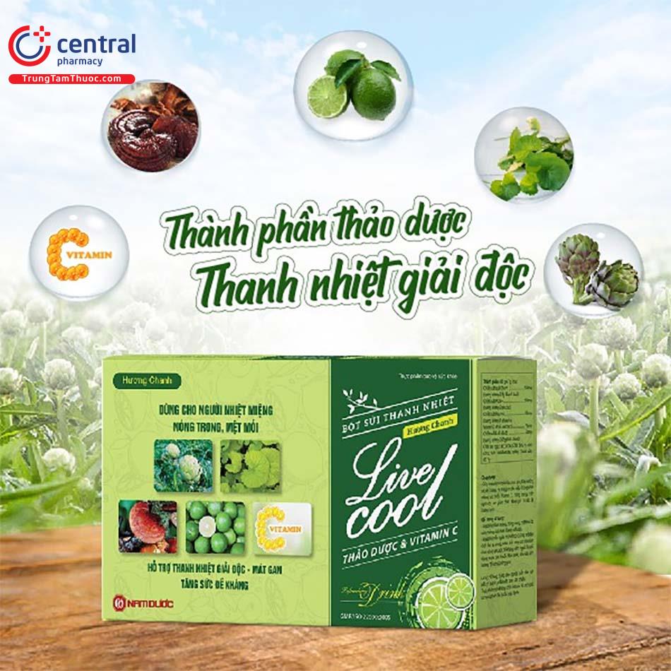 Bột Sủi Thanh Nhiệt Livecool (Hương Chanh)