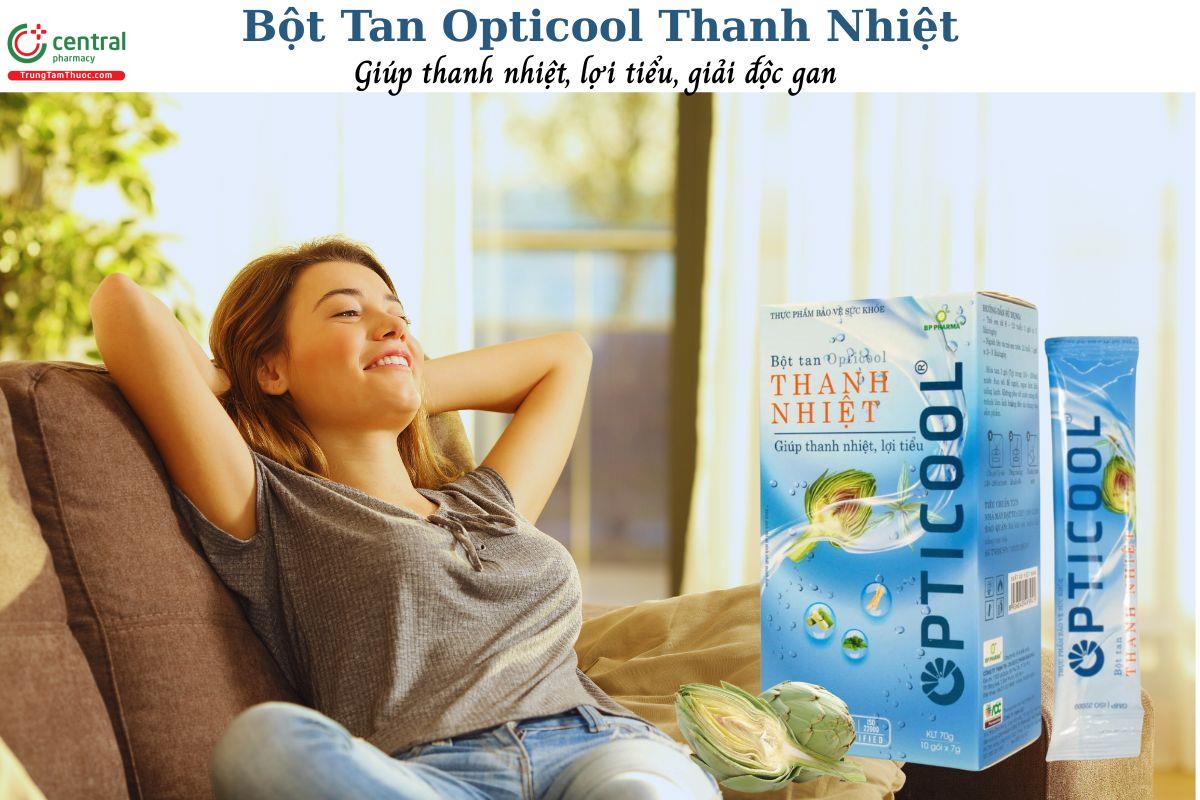 Bột Tan Opticool Thanh Nhiệt - Làm mát cơ thể, lợi tiểu, giải độc gan
