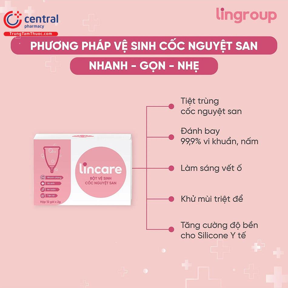 Công dụng tuyệt vời của Bột tiệt trùng cốc nguyệt san Lincare