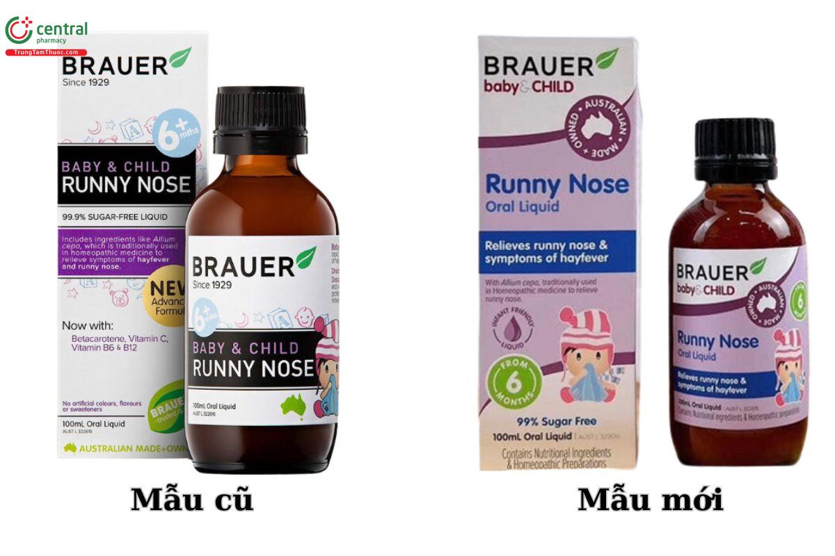 Thay đổi bao bì của siro hỗ trợ trị sổ mũi Brauer Runny Nose Baby & Child