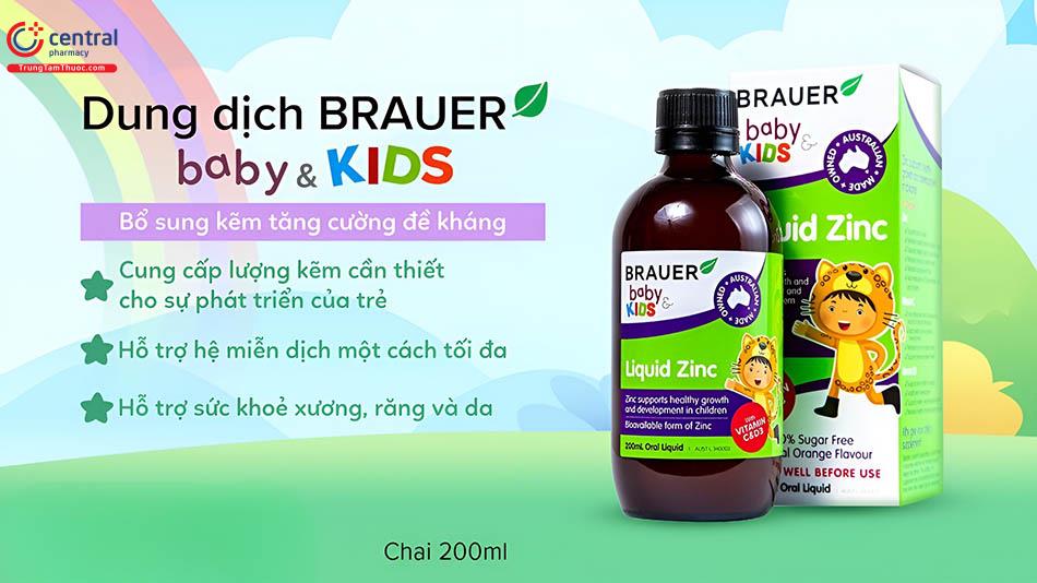 Brauer Baby & Kid Liquid ZinC hỗ trợ tăng cường đề kháng của trẻ