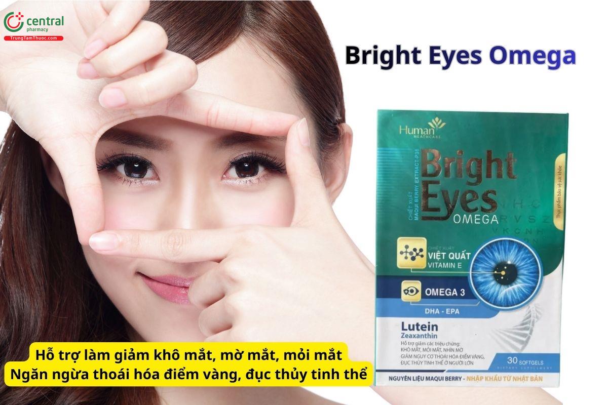 Bright Eyes Omega làm giảm khô mắt, mỏi mắt, nhìn mờ