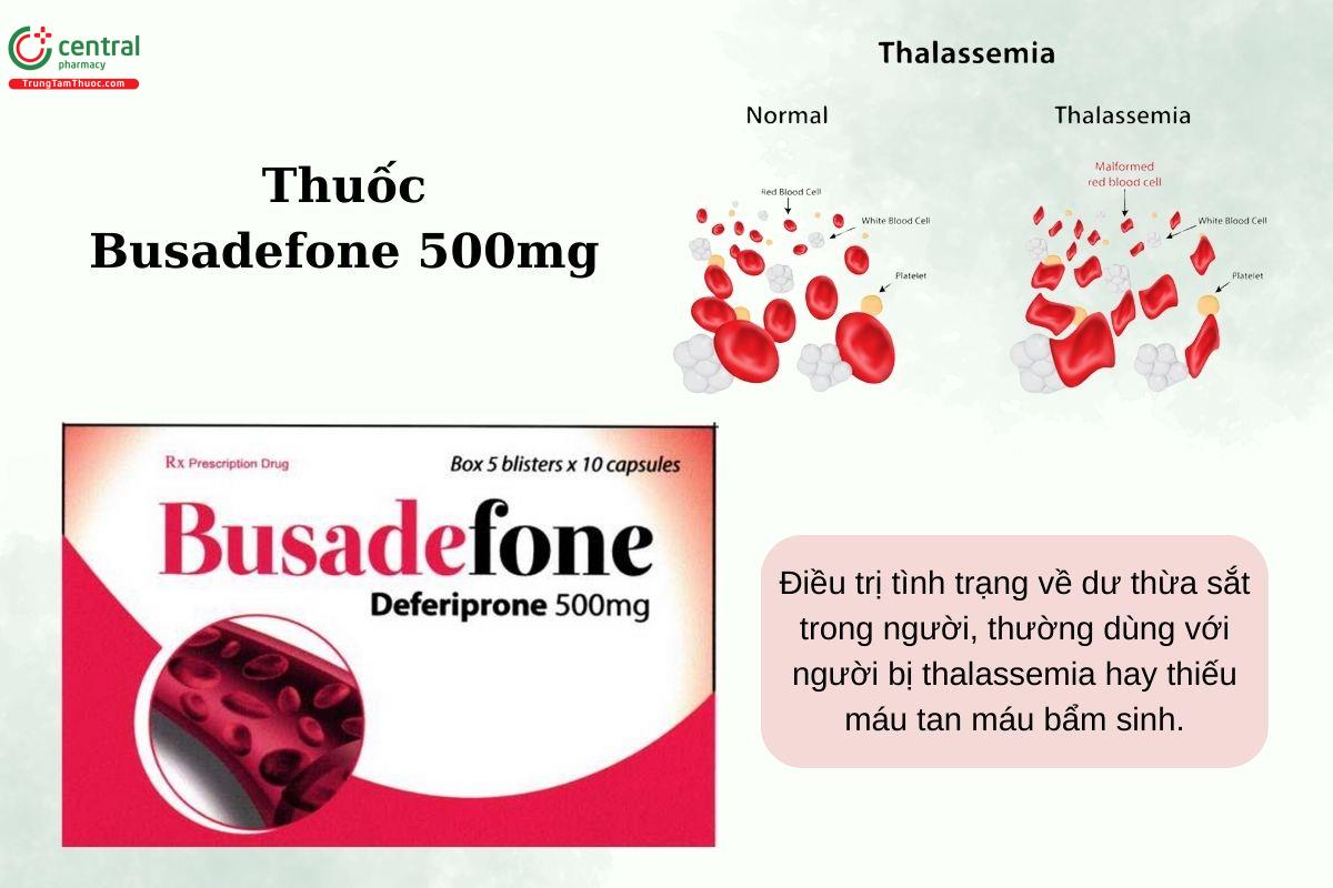 Chỉ định của thuốc Busadefone 500mg