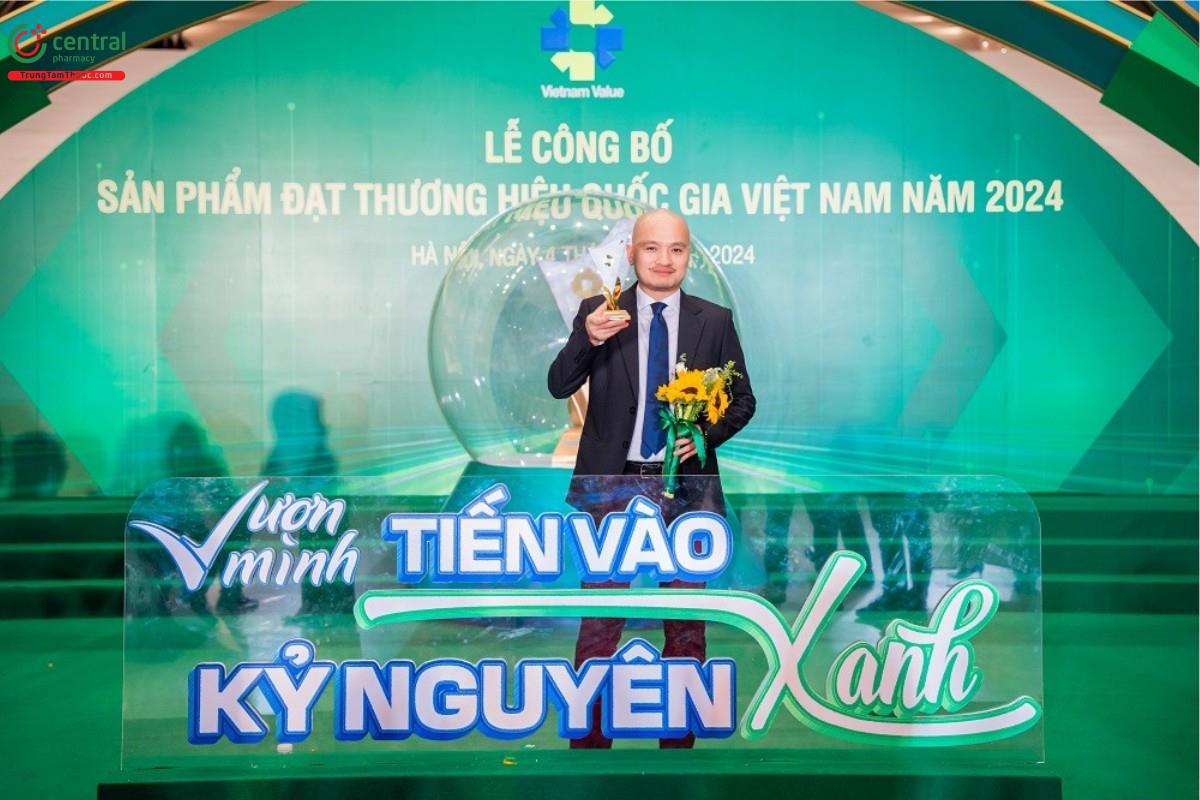 Ông Nguyễn Quang Thái - Chủ tịch HĐQT Dược phẩm Thái Minh tại Lễ Công bố sản phẩm đạt THQG Việt Nam năm 2024