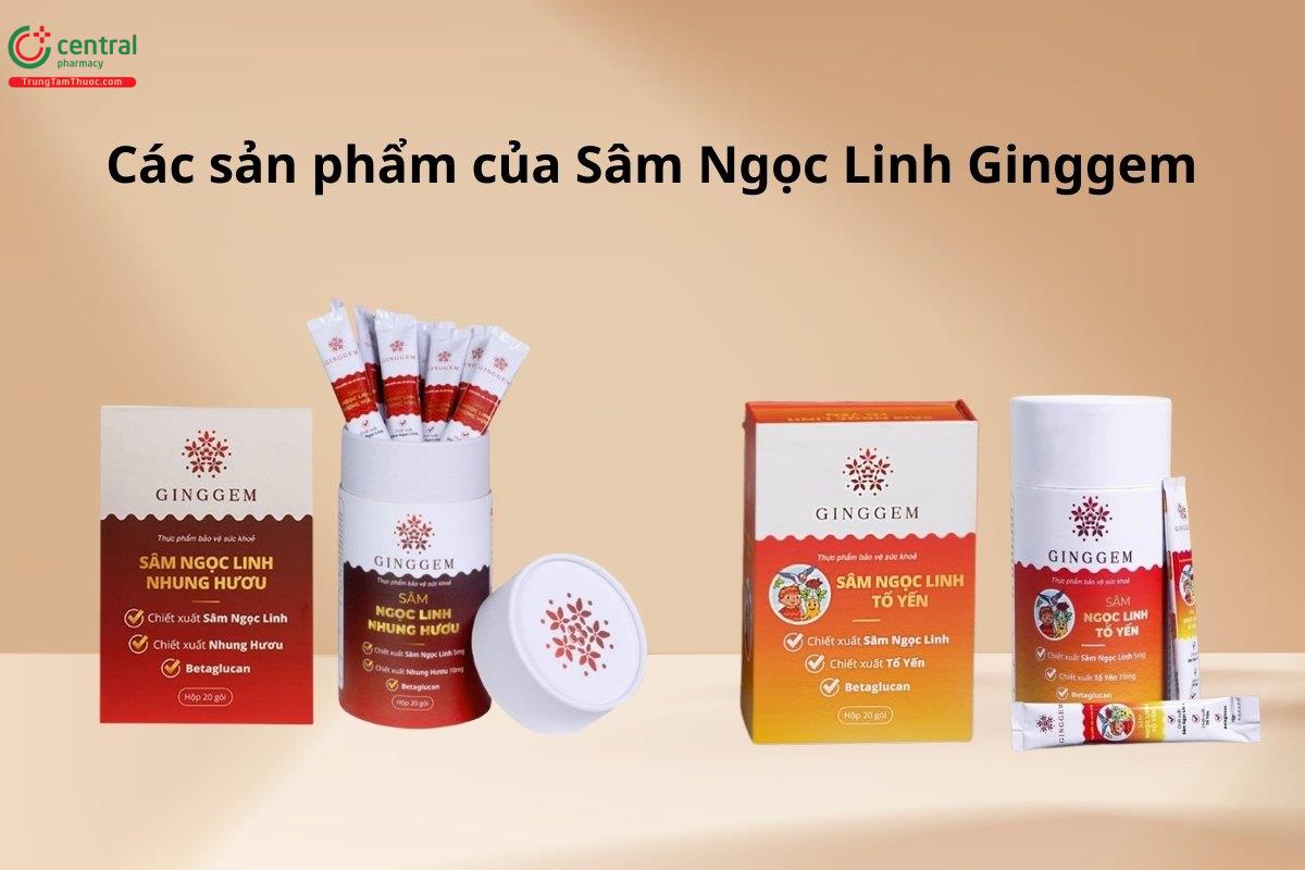 Các sản phẩm của Sâm Ngọc Linh Ginggem