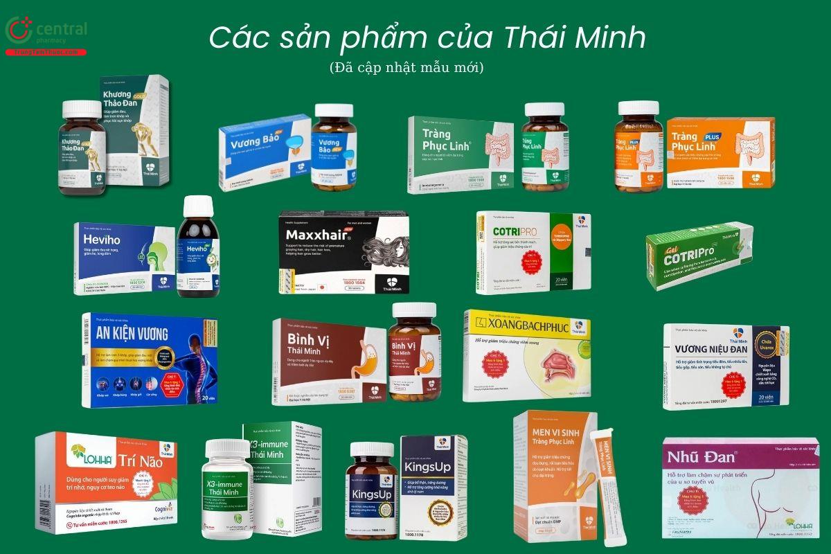 Giao diện mới của các sản phẩm Dược phẩm Thái Minh