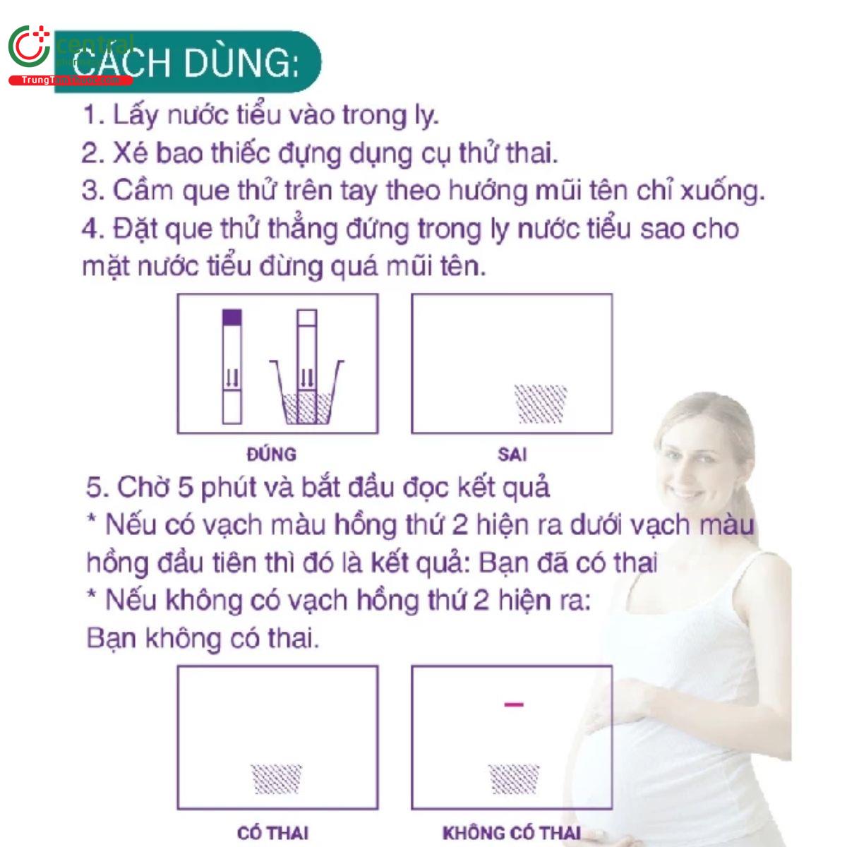 Cách đọc kết quả que thử thai Medstand Test