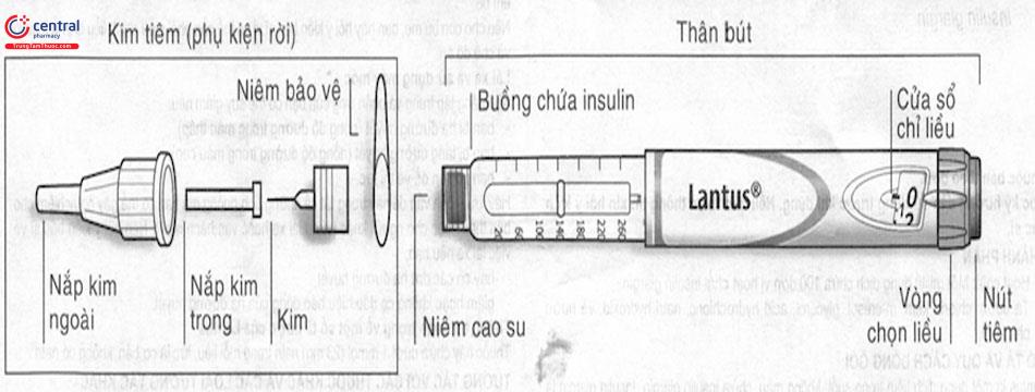 Cấu tạo của bút tiêm insulin SoloStar