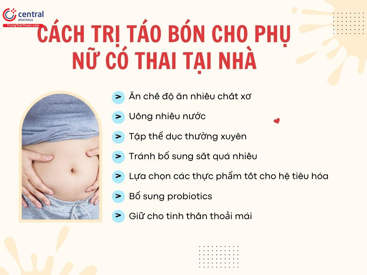 Cách trị táo bón cho phụ nữ có thai tại nhà