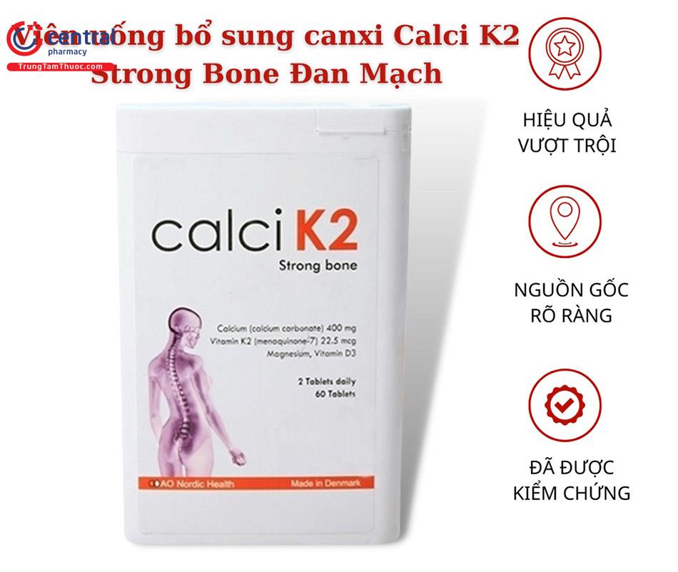 Hình 4: Ưu điểm của  Calci K2 Strong Bone