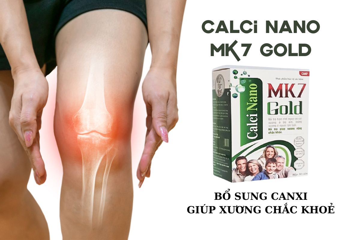 Viên uống Calci Nano MK7 Gold Thảo Nguyên Xanh cho xương chắc khoẻ