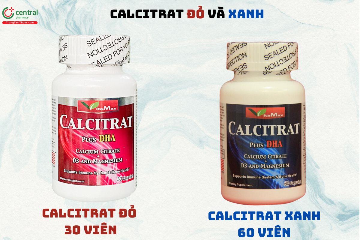 Calcitrat Đỏ và Xanh