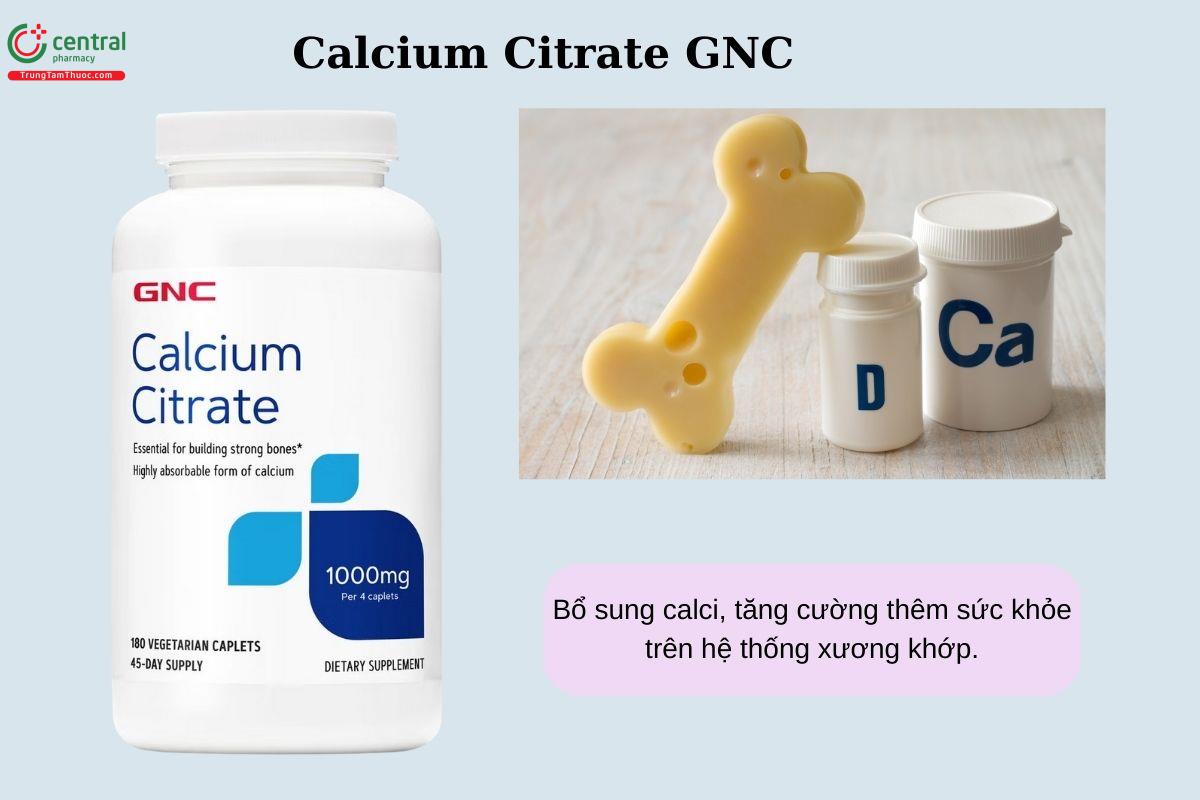 Công dụng của Calcium Citrate GNC