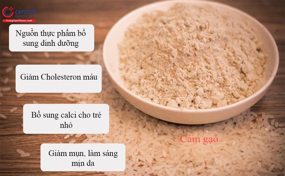 Hình 5: Công dụng của cám gạo