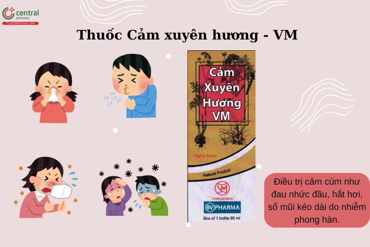 Chỉ định của thuốc Cảm xuyên hương - VM