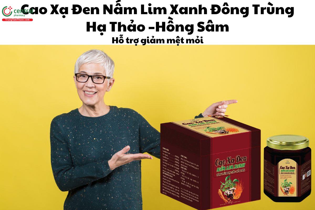 Cao Xạ Đen Nấm Lim Xanh Đông Trùng Hạ Thảo – Hồng Sâm - Bồi bổ cơ thể