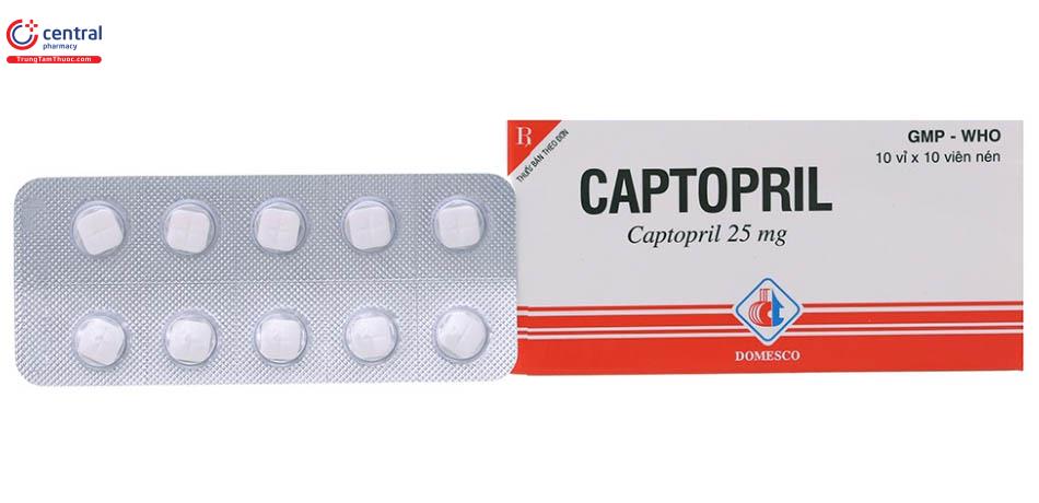 Thuốc hạ áp Captopril 25mg Domesco