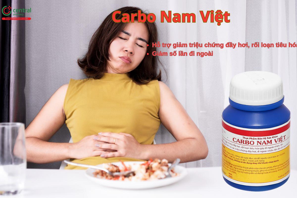 Viên uống Carbo Nam Việt giúp giảm chướng bụng, đầy hơi