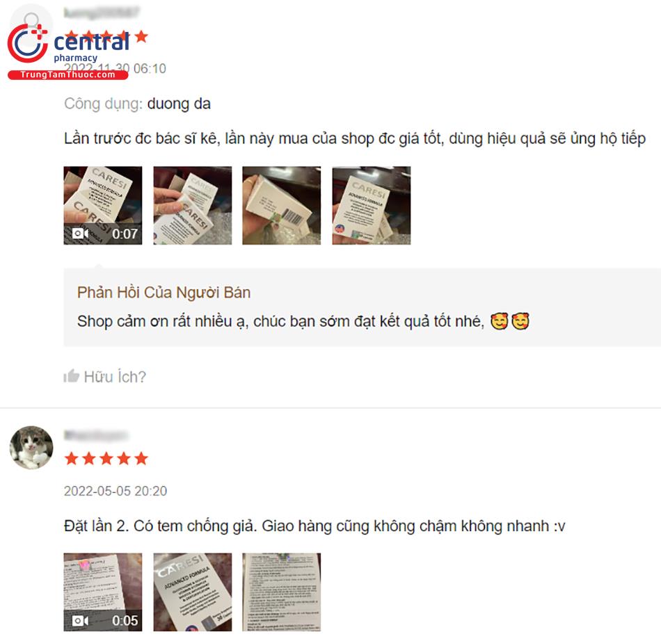 Review viên uống Caresi