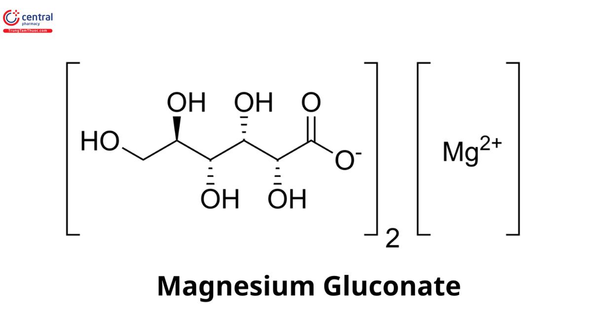 Công thức cấu tạo Magnesium Gluconate