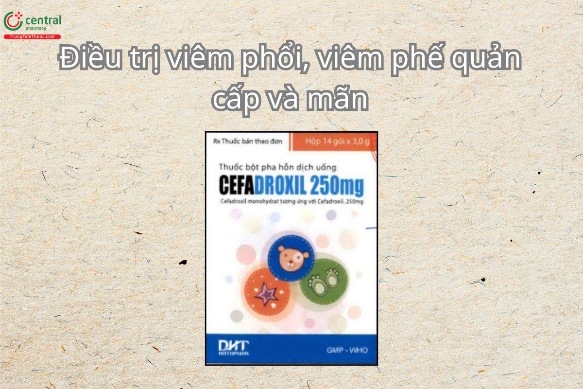 Thuốc Cefadroxil 250mg Hataphar điều trị viêm họng, viêm amidan