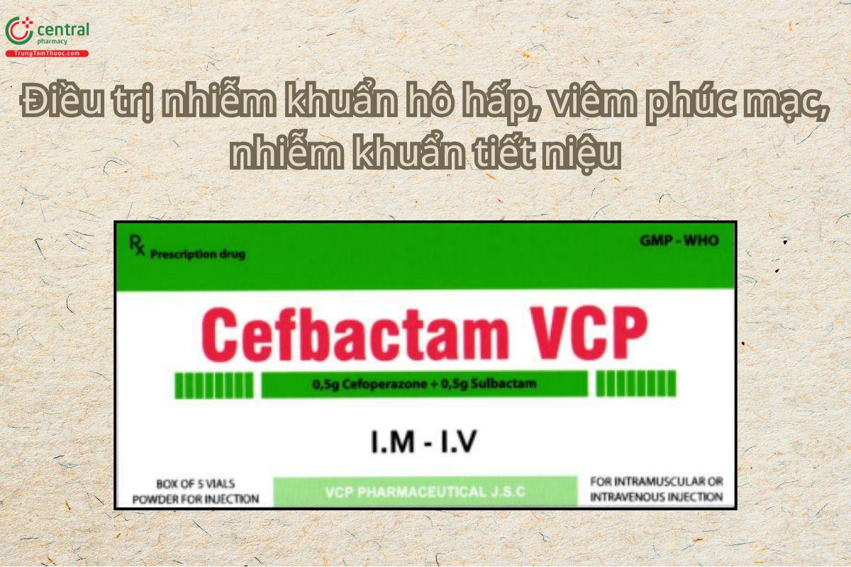 Thuốc Cefbactam VCP điều trị nhiễm khuẩn đường hô hấp trên và dưới