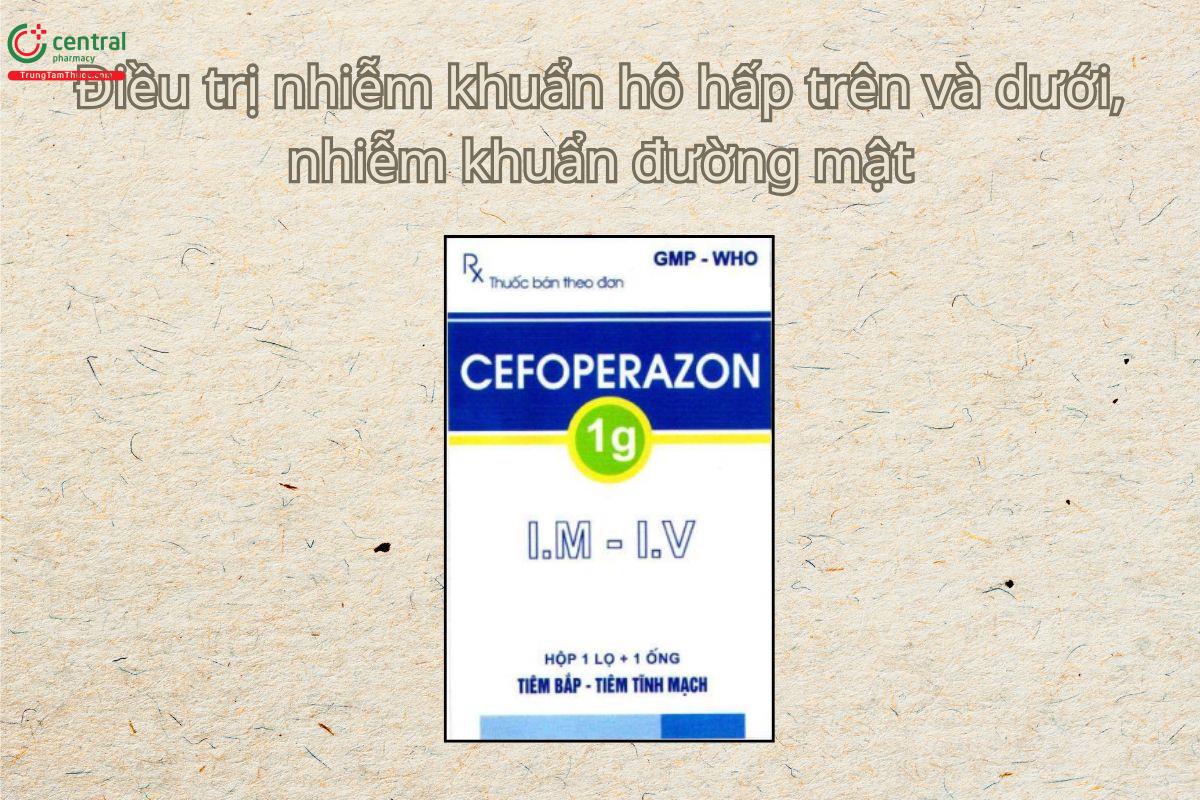 Thuốc Cefoperazon 1g VPC sử dụng để điều trị các nhiễm khuẩn nặng do các vi khuẩn Gram âm, Gram dương nhạy cảm