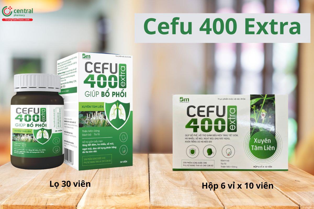 Các dạng bao bì đóng gói sản phẩm Cefu 400 Extra