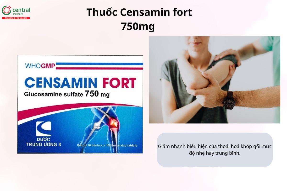 Chỉ định của thuốc Censamin fort 750mg