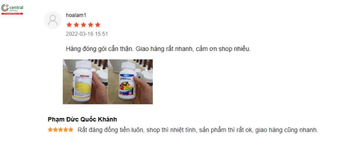 Đánh giá của khách hàng về Central MultiVitamin Premium