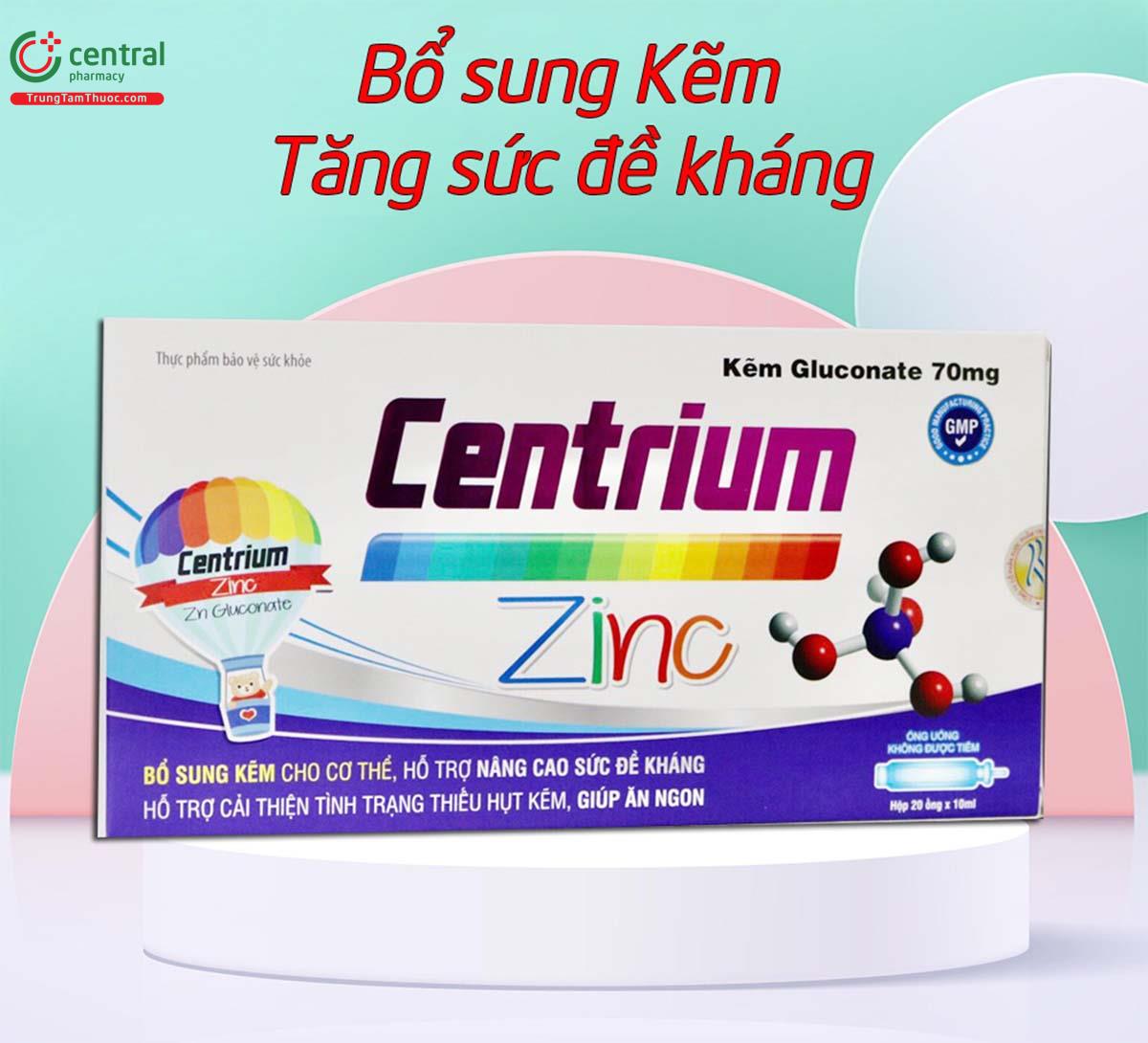 Centrium Zinc giúp tăng cường miễn dịch cho trẻ
