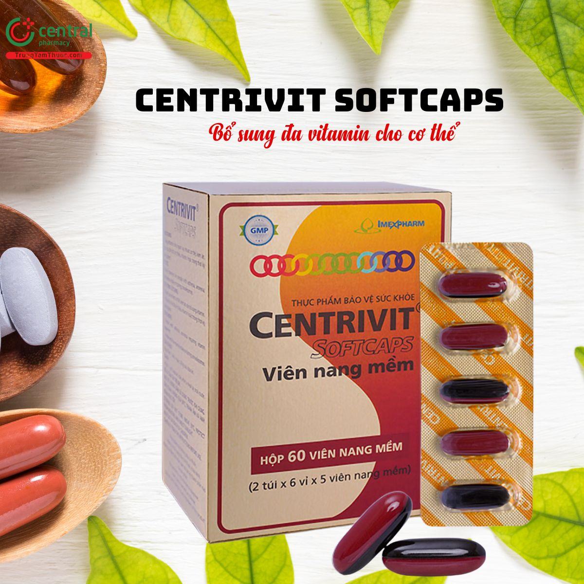 Viên nang mềm Centrivit Softcaps bổ sung vitamin cần thiết cho cơ thể