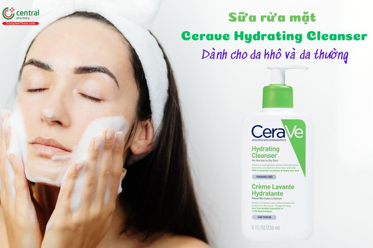 Sữa rửa mặt Cerave Hydrating Cleanser cho da khô và da thường