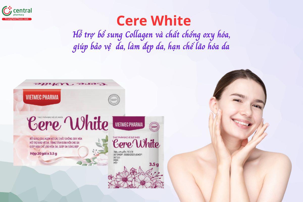 Cere White hỗ trợ hạn chế lão hóa da, giúp da sáng đẹp