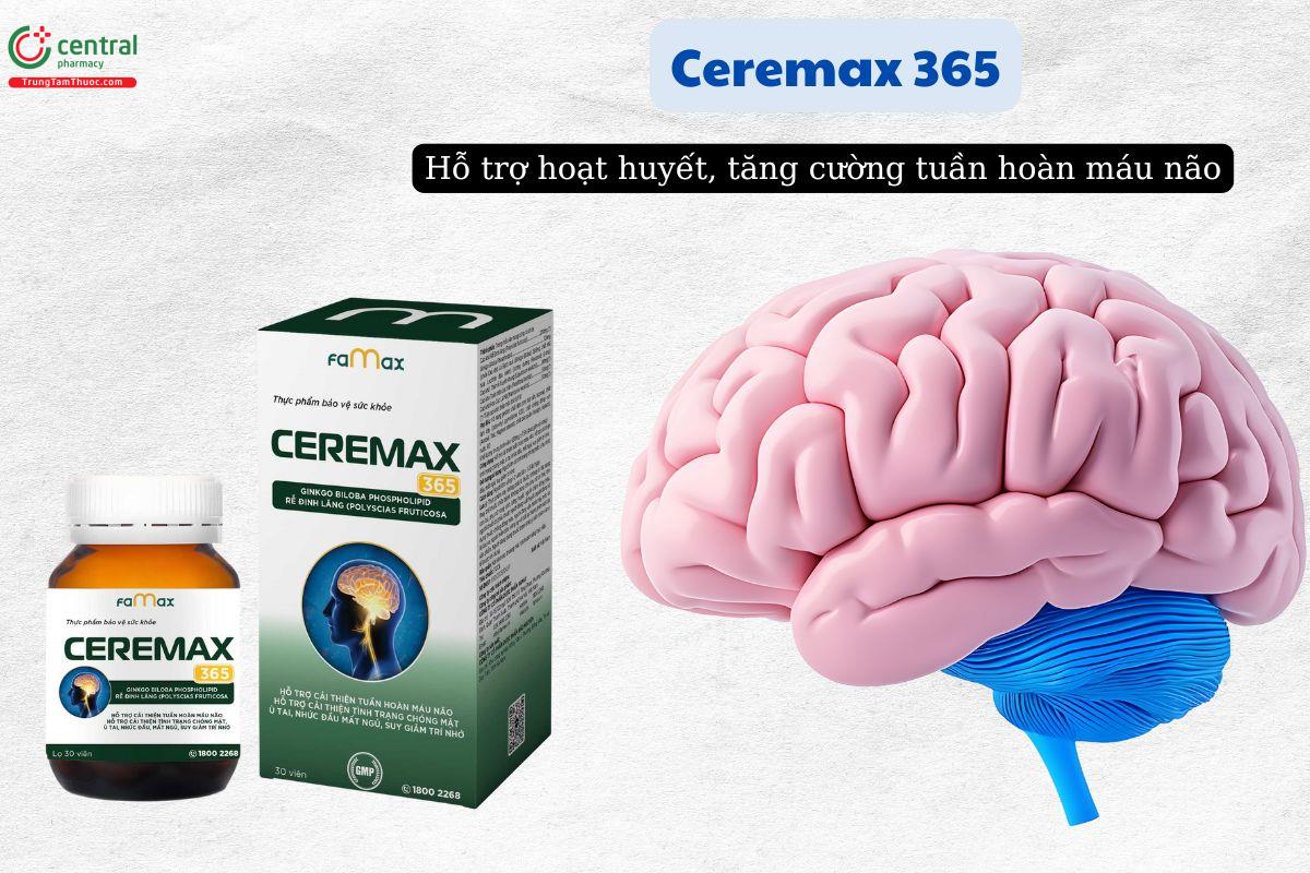 Viên uống Ceremax 365 giúp cải thiện tình trạng chóng mặt, ù tai,...