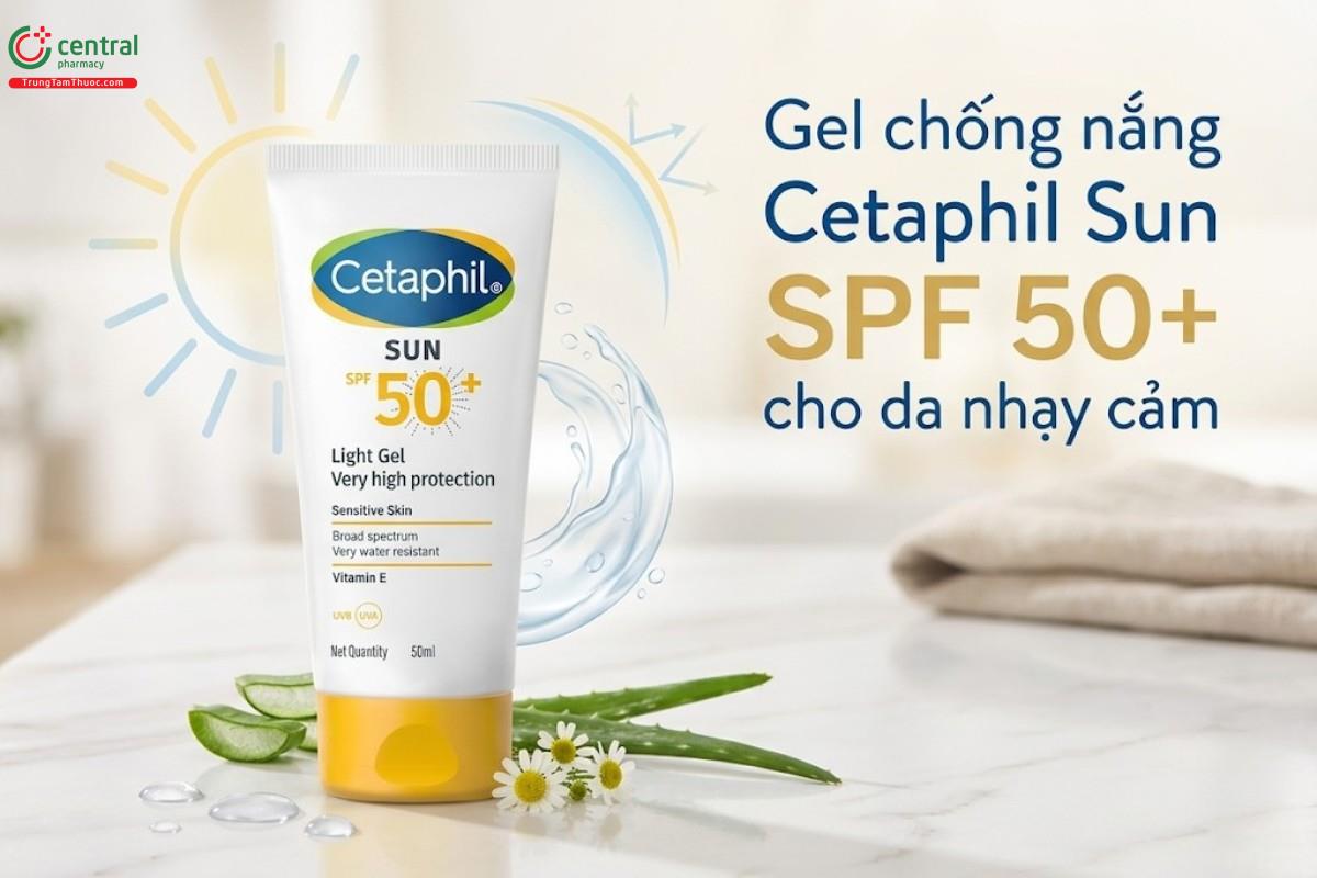 Gel chống nắng Cetaphil Sun SPF 50+ cho da nhạy cảm
