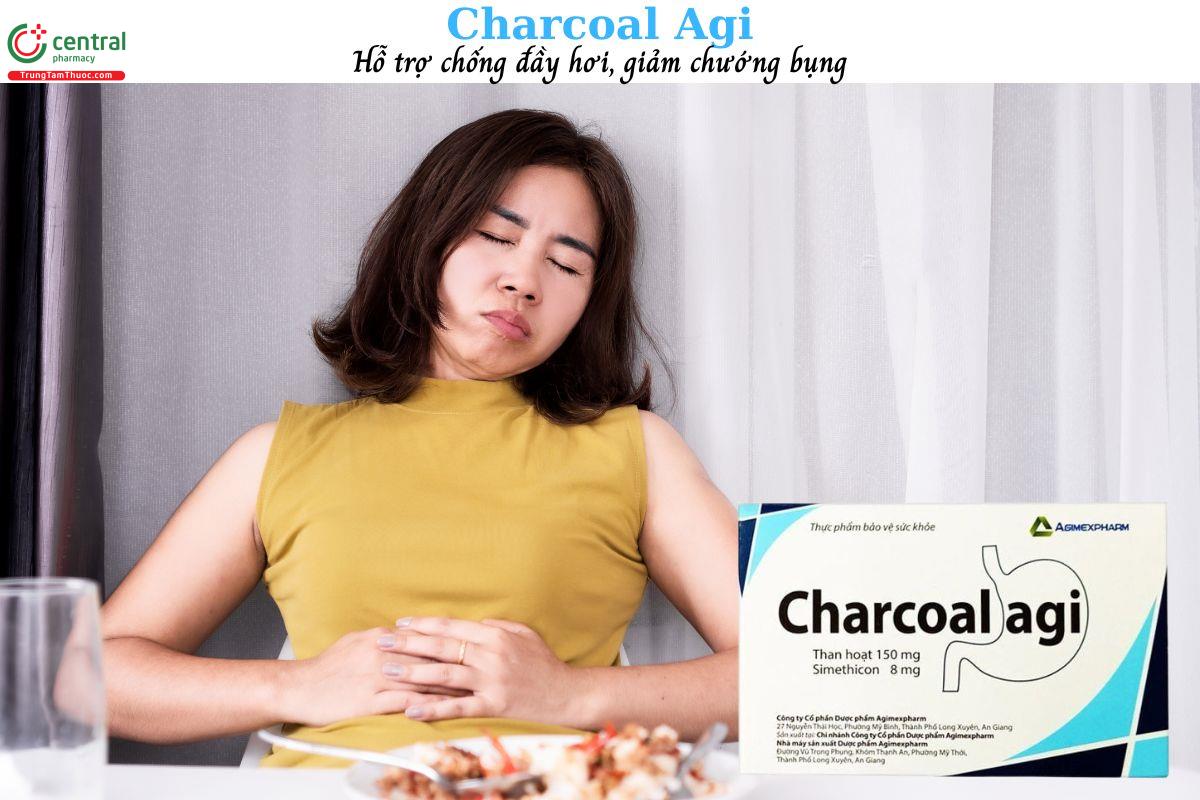 Charcoal agi - Hỗ trợ chống đầy hơi, giảm chướng bụng