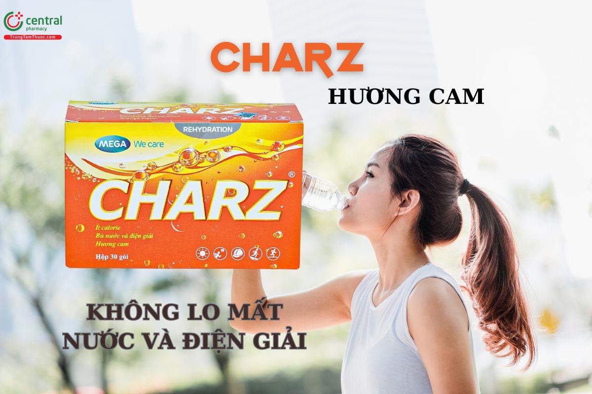 Bột bù nước và điện giải Charz (hương cam) bổ sung năng lượng