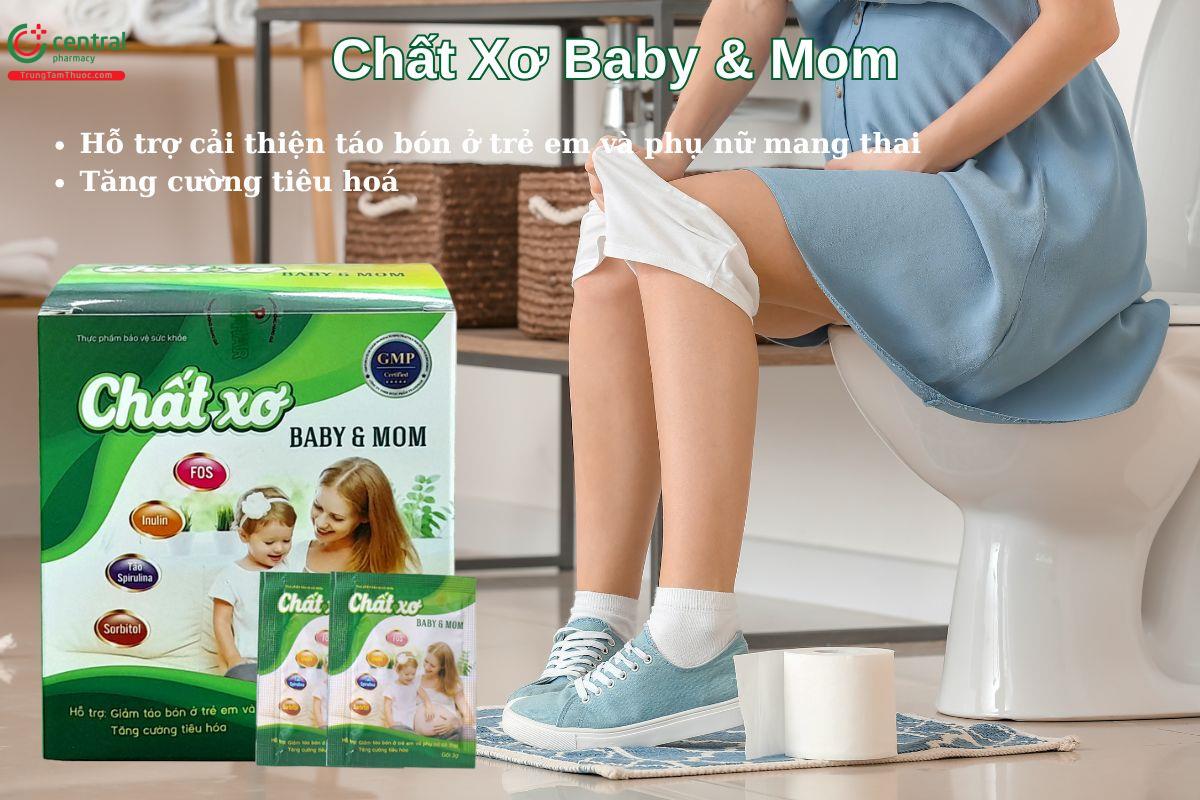  Chất Xơ Baby & Mom giúp hỗ trợ cải thiện tình trạng táo bón ở trẻ em và bà bầu
