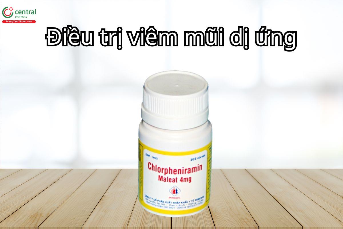 Chlorpheniramin maleat 4mg Domesco điều trị viêm mũi dị ứng theo mùa