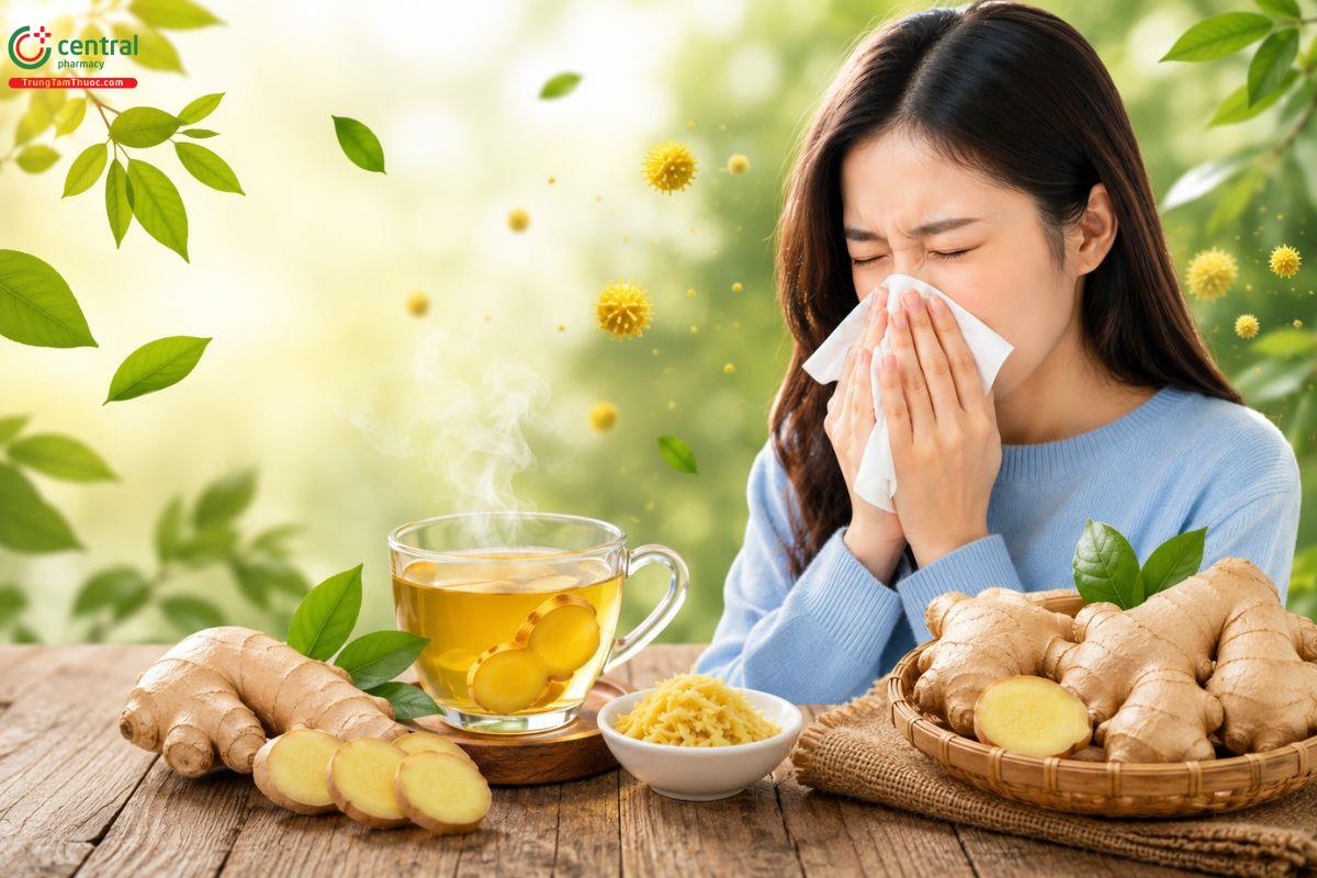 Chữa viêm mũi dị ứng bằng gừng