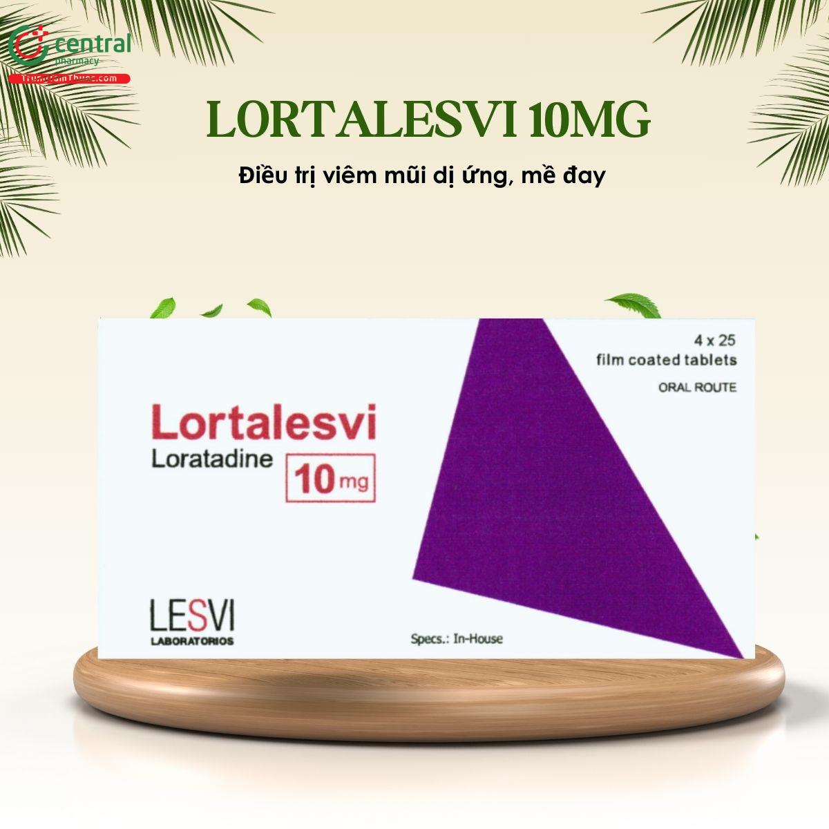 Thuốc Lortalesvi 10mg điều trị mề đay, viêm mũi dị ứng