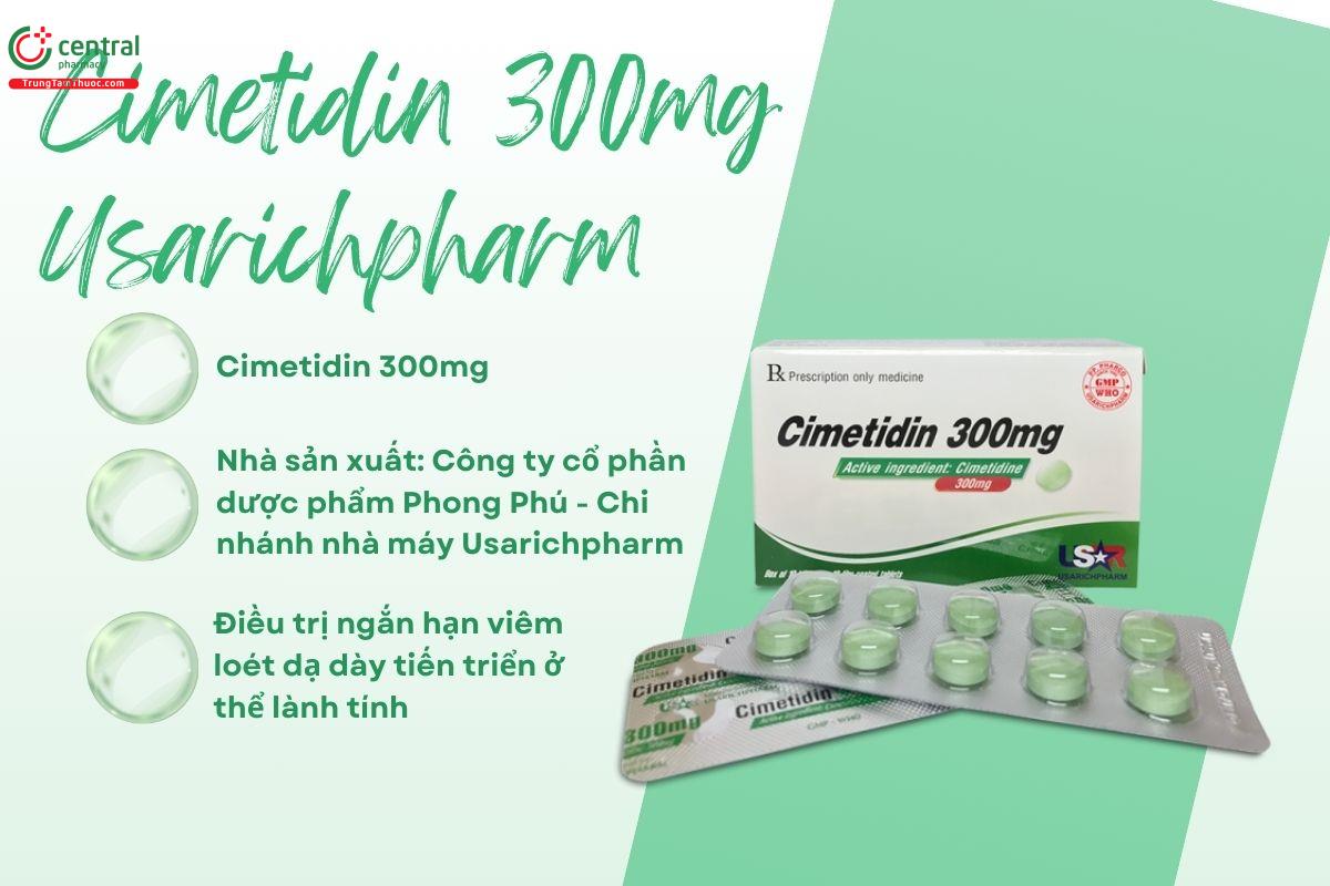 Thông tin thuốc Cimetidin 300mg Usarichpharm
