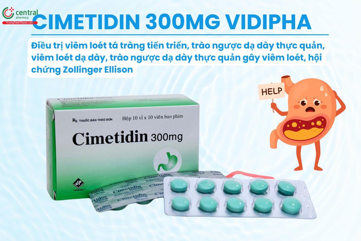 Cimetidin 300mg Vidipha điều trị viêm loét dạ dày tá tràng