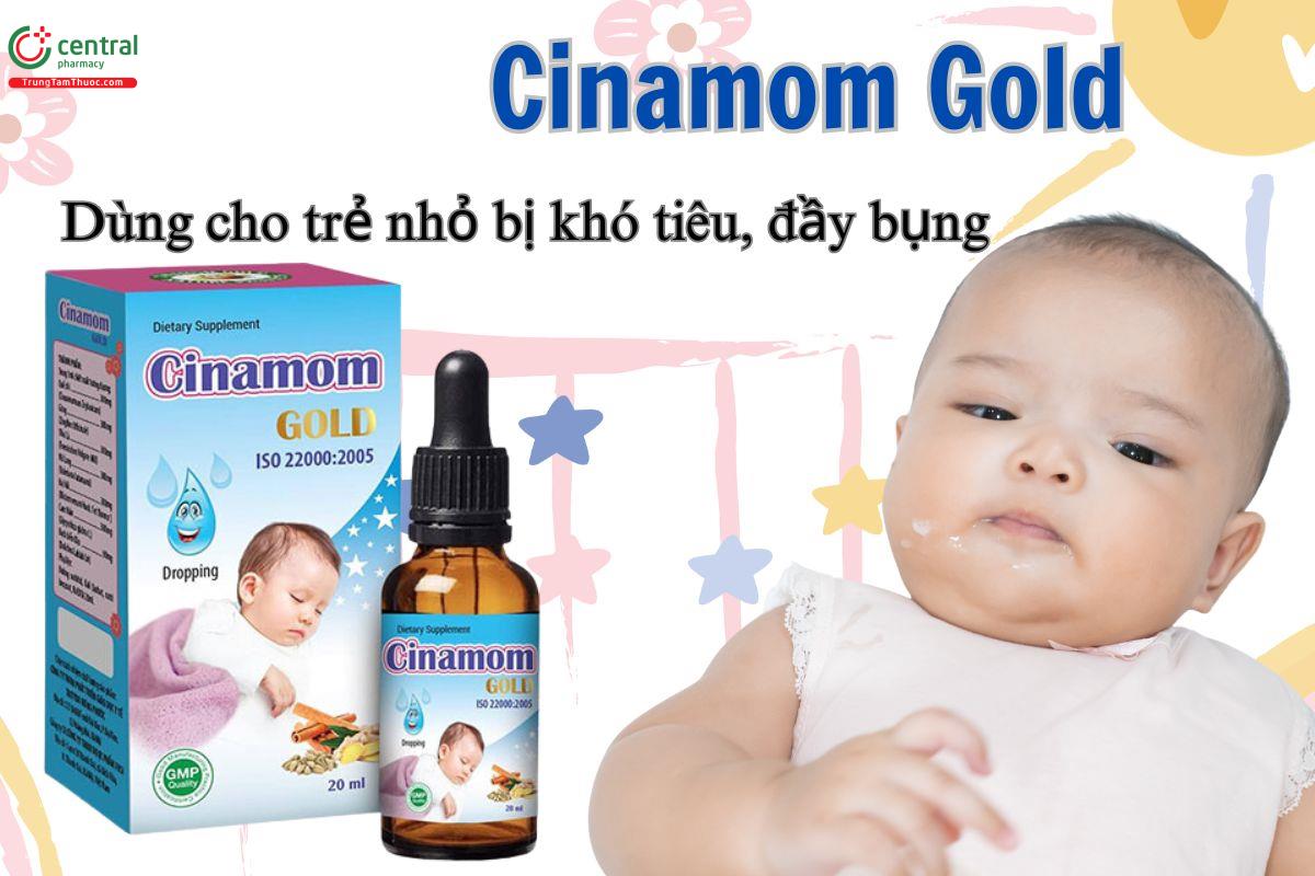 Cinamom Gold giúp tăng cường tiêu hóa, trẻ hết nôn trớ, ọc sữa cho mẹ an tâm 