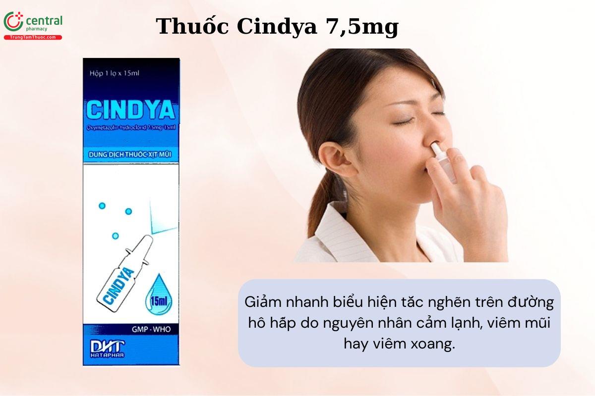 Chỉ định của thuốc Cindya 7,5mg